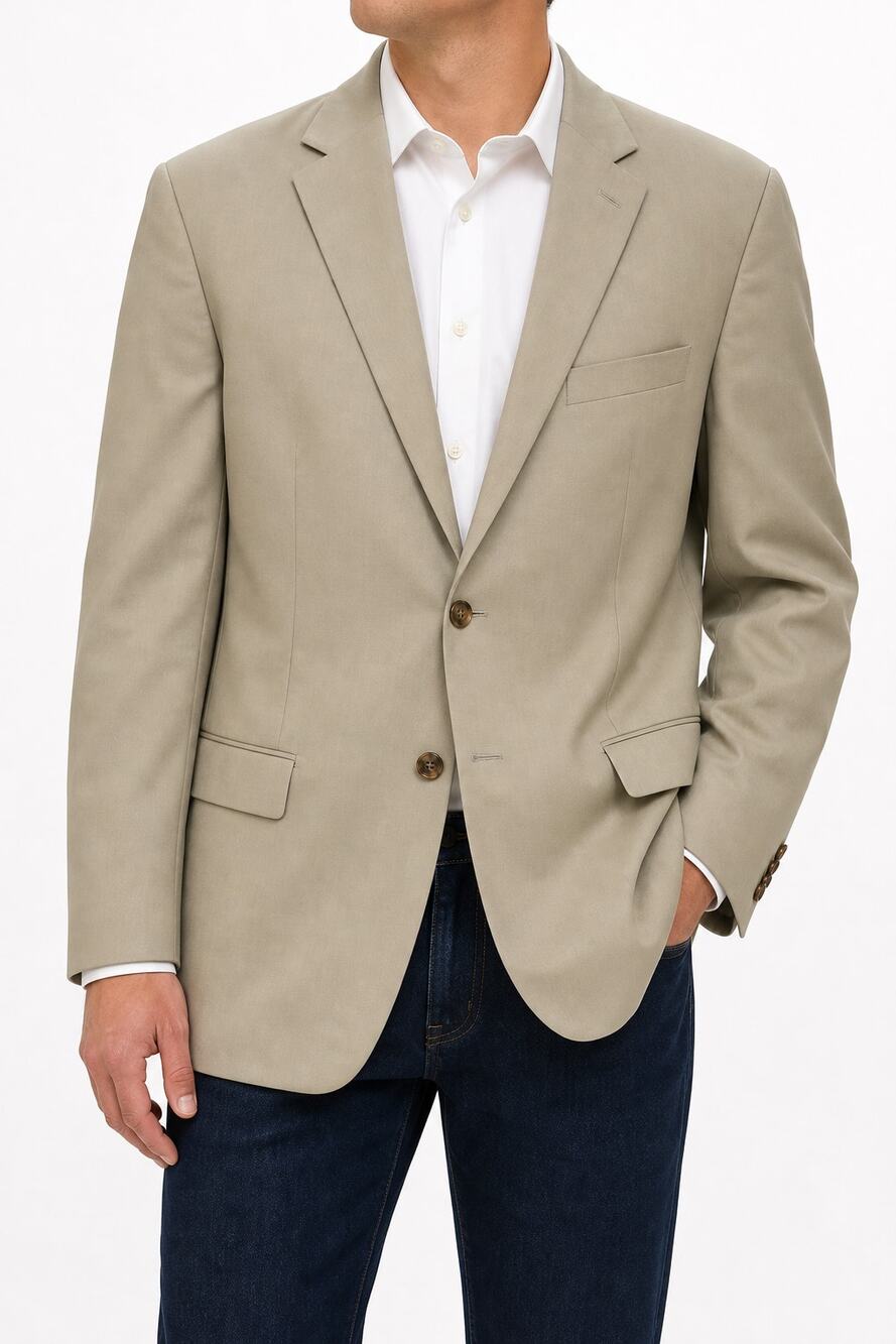Lauren Ralph Lauren Mens Tan Wool Blend Blazer Sport Coat 42L Workwear Corpcore